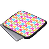 Niedliches Girly Vibranly Rainbow Butterfly Patter Laptopschutzhülle (Vorne Knopf)