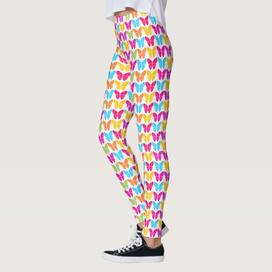 Niedliches Girly Vibranly Rainbow Butterfly Patter Leggings (Links)