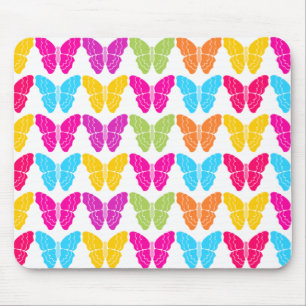 Niedliches Girly Vibranly Rainbow Butterfly Patter Mousepad
