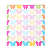 Niedliches Girly Vibranly Rainbow Butterfly Patter Notizblock (Vorderseite)