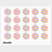 Niedliches Girly Vibranly Rainbow Butterfly Patter Runder Aufkleber (Blatt)