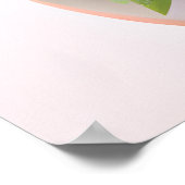 NIEDLICHES GITAR MIT PINKROSES POSTER (Ecke)