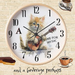 Niedliches Gitarrenspiel Uhr<br><div class="desc">Niedliche Cat Custom Monogram, die Gitarre für diese wunderbare Wanduhr spielt - Sie werden sie für sich selbst oder großartig als Geschenk für den Katzenliebhaber in Ihrem Leben Liebe. Alle Designfragen oder Sonderwünsche, senden Sie einfach einen Chat oder eine E-Mail an charmdesignstudio@rcn.com und wir freuen uns, Ihnen zu helfen.</div>