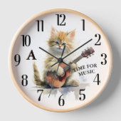 Niedliches Gitarrenspiel Uhr (Vorderseite)