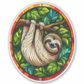 Niedliches, glänzendes Glas Aufkleber (Vorderseite)