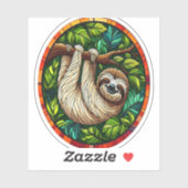 Niedliches, glänzendes Glas Aufkleber (Blatt)