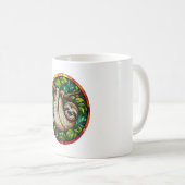 Niedliches, glänzendes Glas Kaffeetasse (VorderseiteRechts)