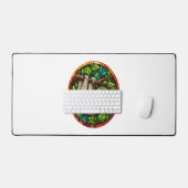 Niedliches, glänzendes Glas Schreibtischunterlage (Tastatur & Maus)