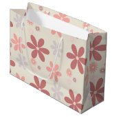 niedliches Glitzer-Mädchen in Rosa Große Geschenktüte (Vorderseite Schrägansicht)