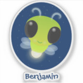 Niedliches Glow Bug Firefrefly Cartoon Illustratio Aufkleber (Vorderseite)