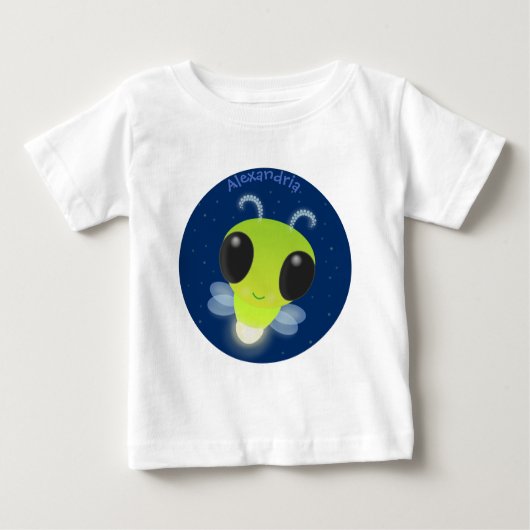 Niedliches Glow Bug Firefrefly Cartoon Illustratio Baby T-shirt (Vorderseite)