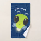 Niedliches Glow Bug Firefrefly Cartoon Illustratio Badhandtuch Set (Handtuch)
