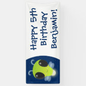 Niedliches Glow Bug Firefrefly Cartoon Illustratio Banner (Vertikal)