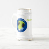 Niedliches Glow Bug Firefrefly Cartoon Illustratio Bierglas (Vorderseite Links)