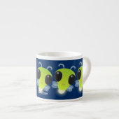 Niedliches Glow Bug Firefrefly Cartoon Illustratio Espressotasse (Vorderseite Rechts)
