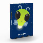 Niedliches Glow Bug Firefrefly Cartoon Illustratio Fotoblock (Links)