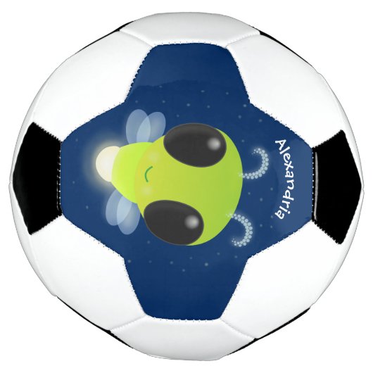 Niedliches Glow Bug Firefrefly Cartoon Illustratio Fußball (Gedreht)