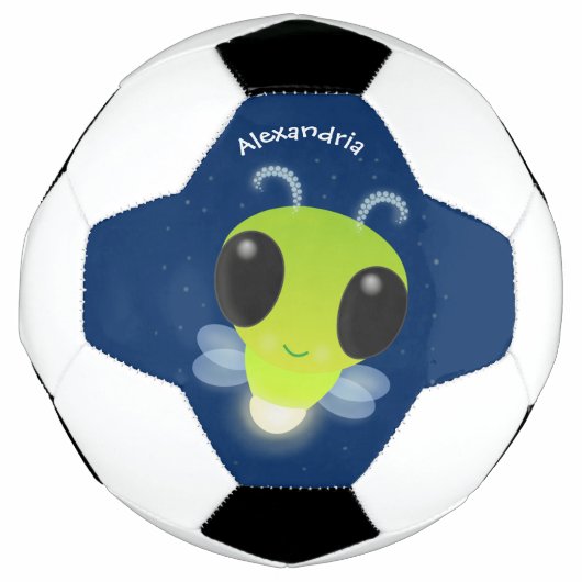 Niedliches Glow Bug Firefrefly Cartoon Illustratio Fußball (Vorderseite)