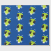 Niedliches Glow Bug Firefrefly Cartoon Illustratio Geschenkpapier (Flach)