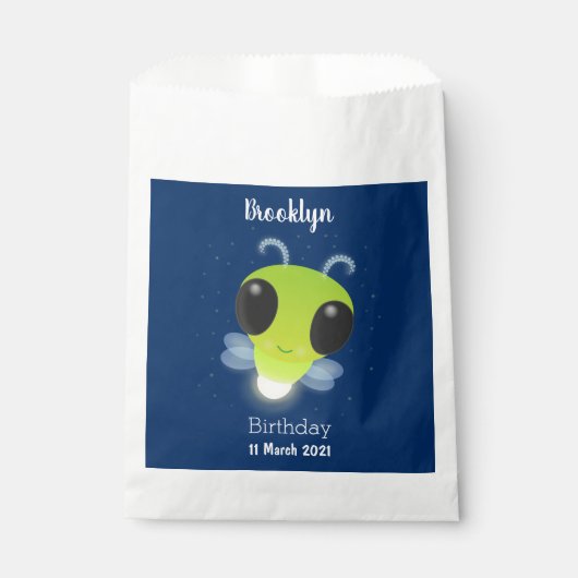 Niedliches Glow Bug Firefrefly Cartoon Illustratio Geschenktütchen (Vorderseite)