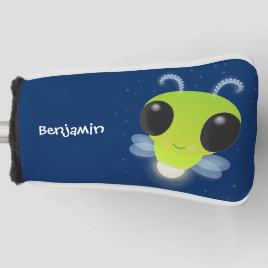 Niedliches Glow Bug Firefrefly Cartoon Illustratio Golf Headcover (Vorderseite)