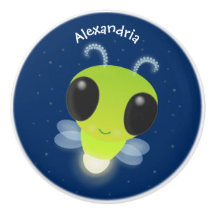 Niedliches Glow Bug Firefrefly Cartoon Illustratio Keramikknauf