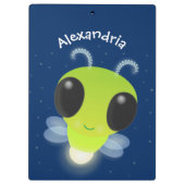Niedliches Glow Bug Firefrefly Cartoon Illustratio Klemmbrett (Rückseite)