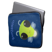 Niedliches Glow Bug Firefrefly Cartoon Illustratio Laptopschutzhülle (Vorderseite Links)