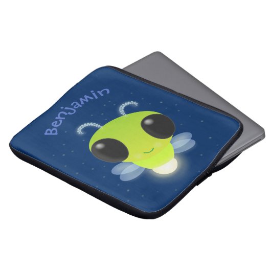 Niedliches Glow Bug Firefrefly Cartoon Illustratio Laptopschutzhülle (Vorne Oben)