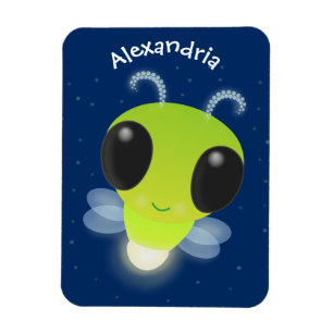 Niedliches Glow Bug Firefrefly Cartoon Illustratio Magnet