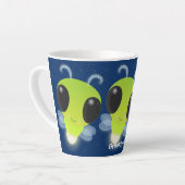 Niedliches Glow Bug Firefrefly Cartoon Illustratio Milchtasse (Linke Ecke)