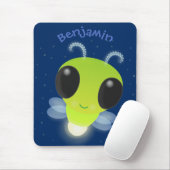 Niedliches Glow Bug Firefrefly Cartoon Illustratio Mousepad (Mit Mouse)