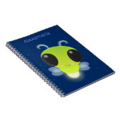 Niedliches Glow Bug Firefrefly Cartoon Illustratio Notizblock (Rechte Seite)