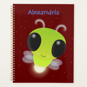 Niedliches Glow Bug Firefrefly Cartoon Illustratio Planer