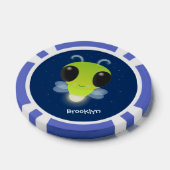 Niedliches Glow Bug Firefrefly Cartoon Illustratio Pokerchips (Einzeln)