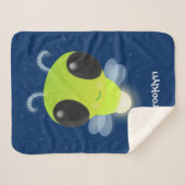 Niedliches Glow Bug Firefrefly Cartoon Illustratio Sherpadecke (Vorderseite (Horizontal))