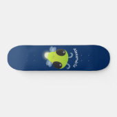 Niedliches Glow Bug Firefrefly Cartoon Illustratio Skateboard (Horizontal)