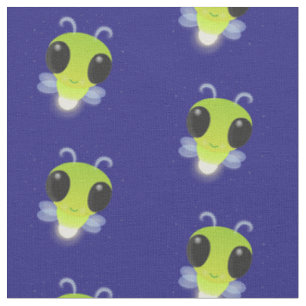 Niedliches Glow Bug Firefrefly Cartoon Illustratio Stoff