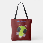 Niedliches Glow Bug Firefrefly Cartoon Illustratio Tasche (Rückseite)