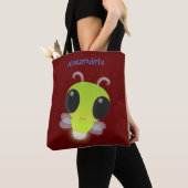 Niedliches Glow Bug Firefrefly Cartoon Illustratio Tasche (Von Nahem)