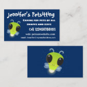 Niedliches Glow Bug Firefrefly Cartoon Illustratio Visitenkarte (Vorne/Hinten)