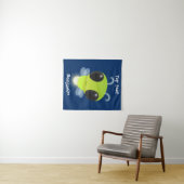Niedliches Glow Bug Firefrefly Cartoon Illustratio Wandteppich (Beispiel (Horizontal))