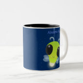 Niedliches Glow Bug Firefrefly Cartoon Illustratio Zweifarbige Tasse (VorderseiteRechts)