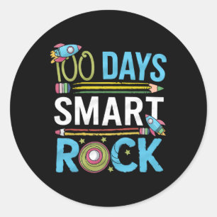 Niedliches Glück 100 Tage der Schule Smarter Smart Runder Aufkleber