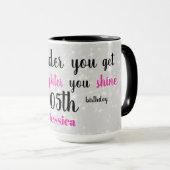 Niedliches Glück 105. Geburtstag Tasse (VorderseiteRechts)