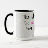 Niedliches Glück 40. Geburtstag Tasse (Links)