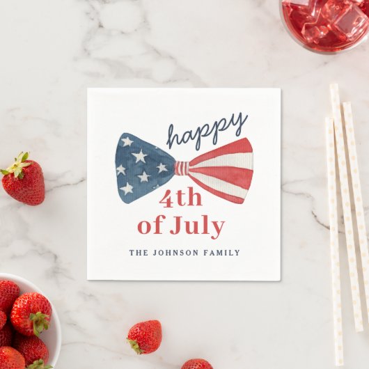 Niedliches Glück am 4. Juli Serviette (Beispiel)