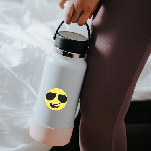 Niedliches Glück, Brille & Aviator, Spaß Runder Aufkleber