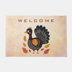 Niedliches Glück für die Türkei Thanksgiving Doorm Fußmatte