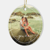 Niedliches Glück für Sie und mich in der Liebe kla Keramik Ornament (Links)